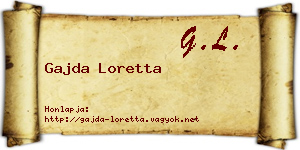 Gajda Loretta névjegykártya